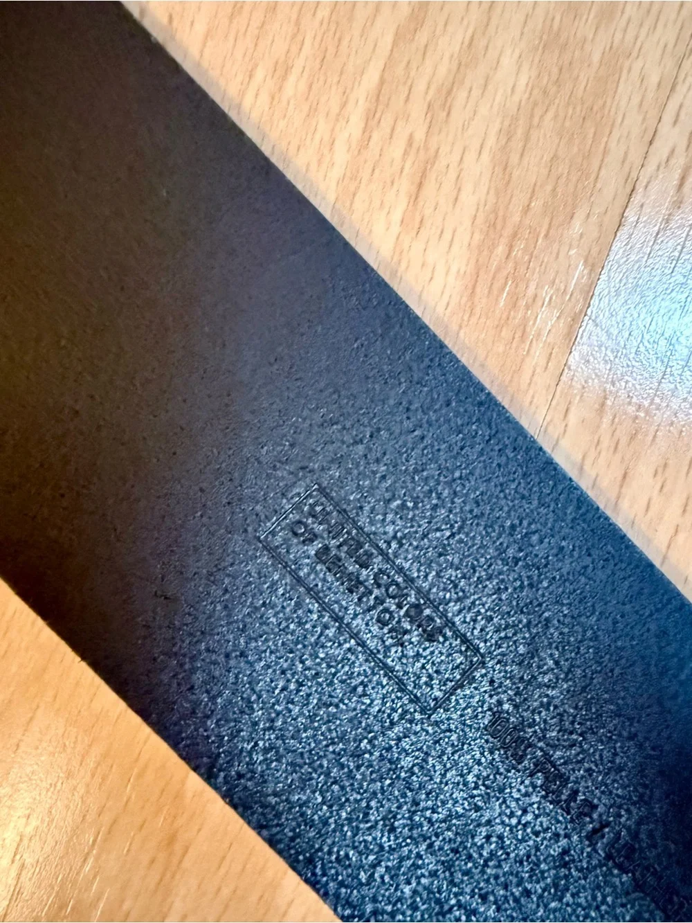 United Colors of Benetton Classic Black Leather Belt with Brushed Silver Buckle